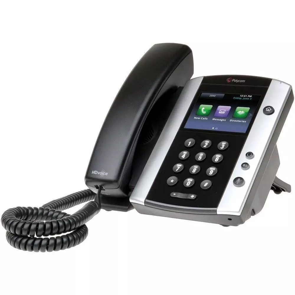 polycom Business Class Voice over IP Phone PoE Plastic Black with 9.2 inch(234 mm) Width, VVX501