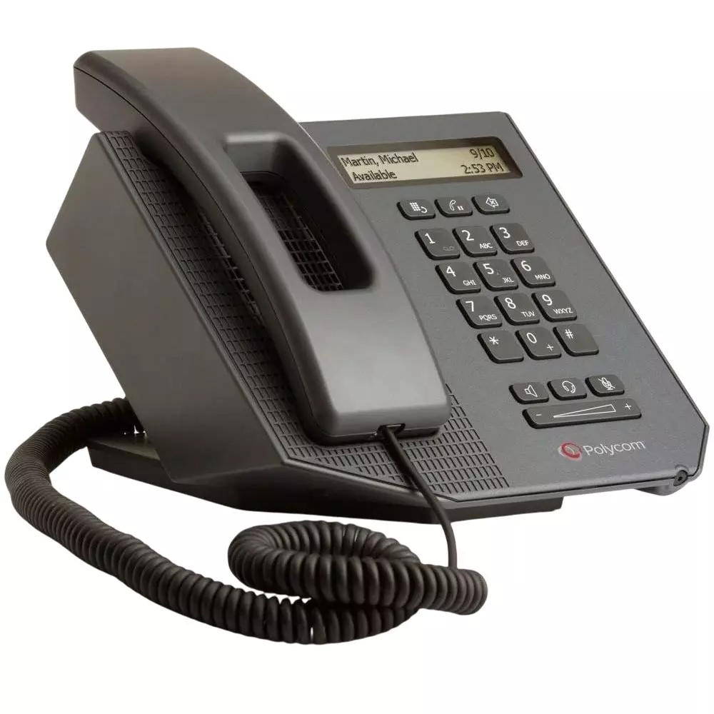 polycom Desktop IP Phone Black with POE Support, CX300