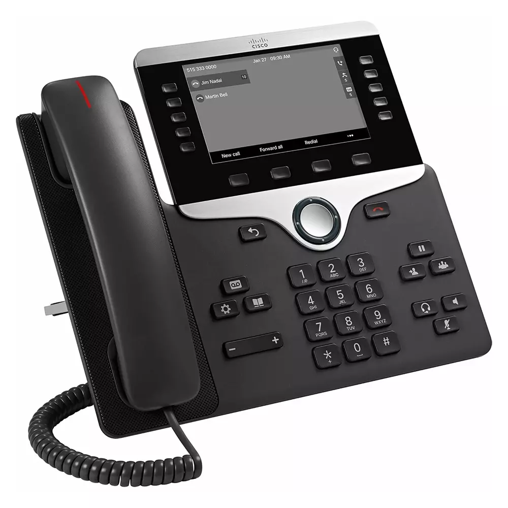 Cisco 8800 IP Phone 127 mm (5 inch) Display 800x480 Resolution Plastic Black, 8851