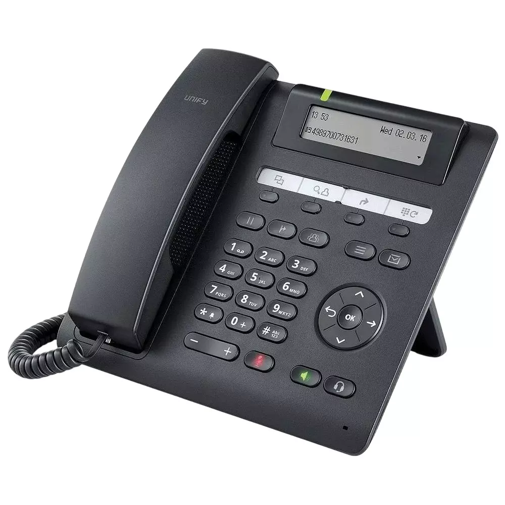 Unify OpenScape Desk Phone Wired 4 Way Black Plastic for Standard Office Workplace, Desk Sharing, CP205