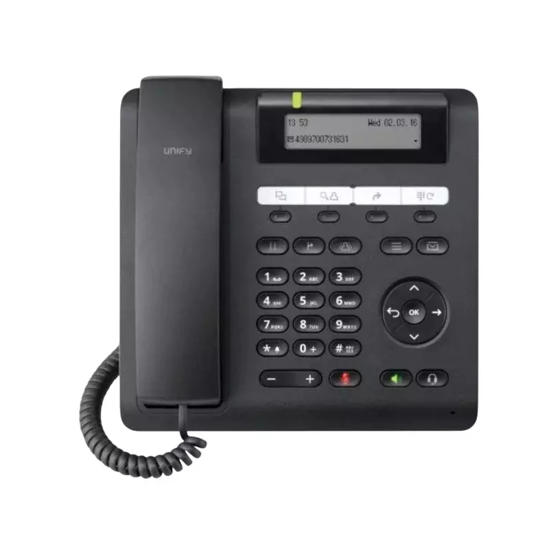 Unify OpenScape Desk Phone Wired 4 Way Black Plastic for Standard Office Workplace, Desk Sharing, CP205