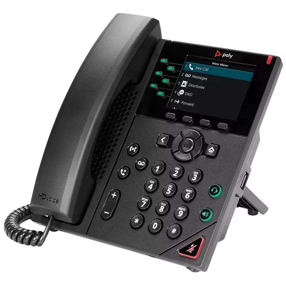polycom Business IP Phone 206 mm (8.1 inch) Width Plastic Black, VVX 350