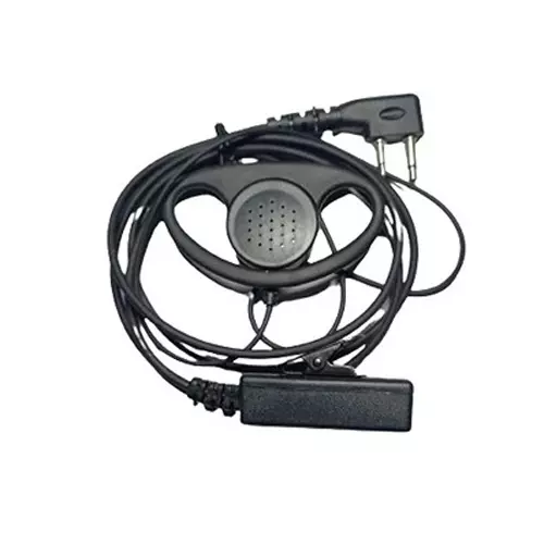 LRSA D-Shape Soft Headphone Walkie Talkie with Mic & 1.2 m Cable Black Alinco for Radio Devices
