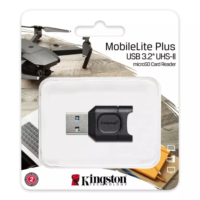 Kingston MobileLite Plus Series Memory Card Reader for Micro SD Card, MLPM
