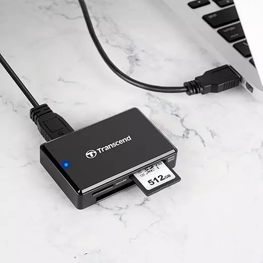 Transcend Card Reader USB 3.1 Gen 1 for CompactFlash, SD Card, SDHC, SDXC, UHS-1, microSDHC, microSDXC, TS-RDF8K2