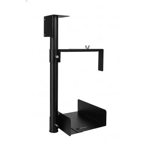Garzie Global Heavy Duty CPU and UPS Holder Sturdy Steel Under Desk and Wall Mount Stand with Height and Width Adjustment
