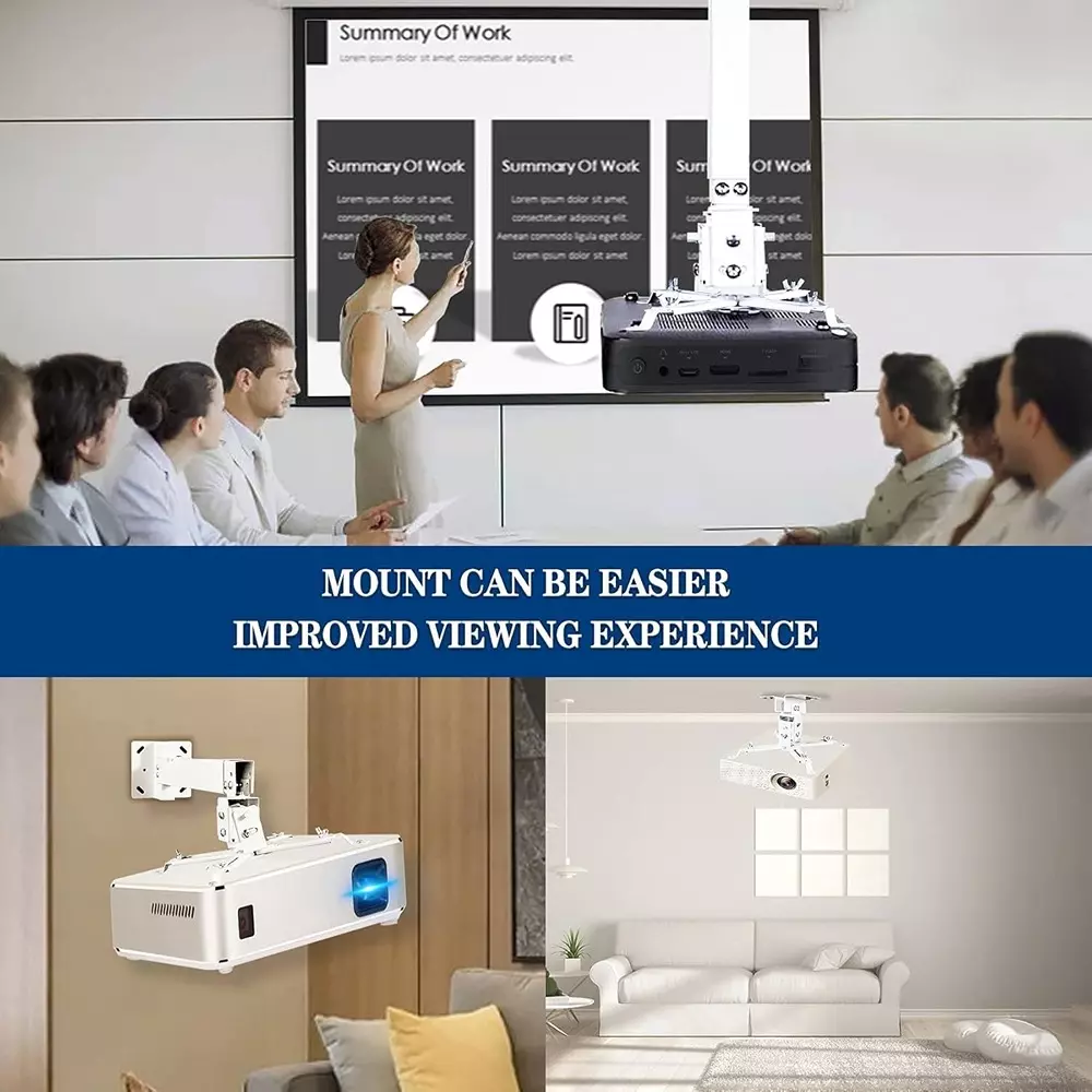 LOTA Universal Projector Ceiling Mount Bracket Stand Adjustable & Heavy-Duty 91.44 cm (3 Ft), MST-1231-LT