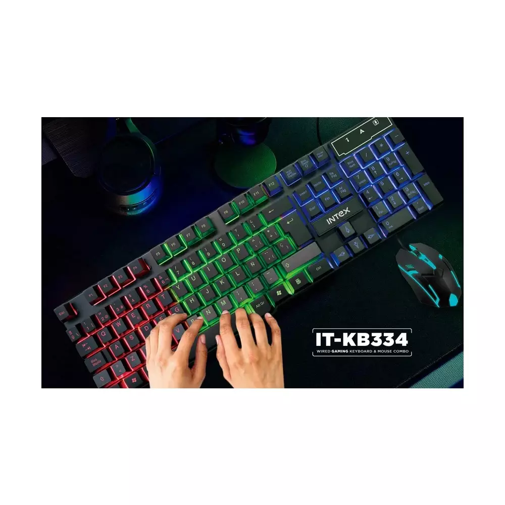 Intex IT-KB334 Gaming Keyboard & Mouse Black