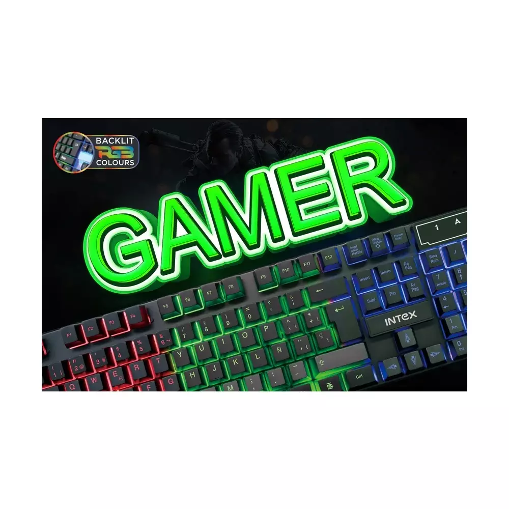 Intex IT-KB334 Gaming Keyboard & Mouse Black