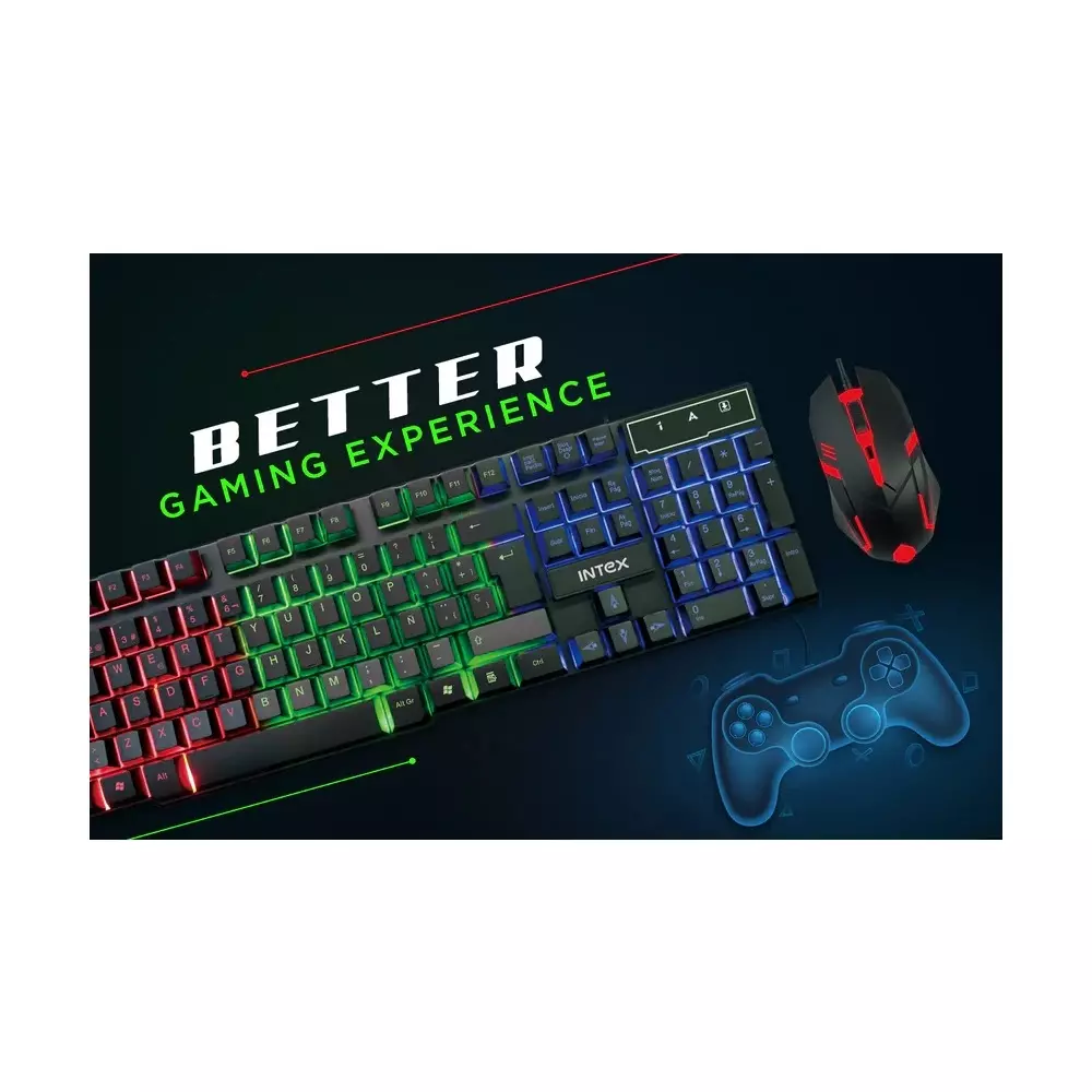Intex IT-KB334 Gaming Keyboard & Mouse Black