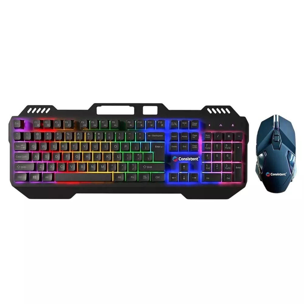 Consistent Black Panther Gaming Keyboard & Mouse Combo 1.5 m Cable 3600 DPI 7 D Optical Mouse Black
