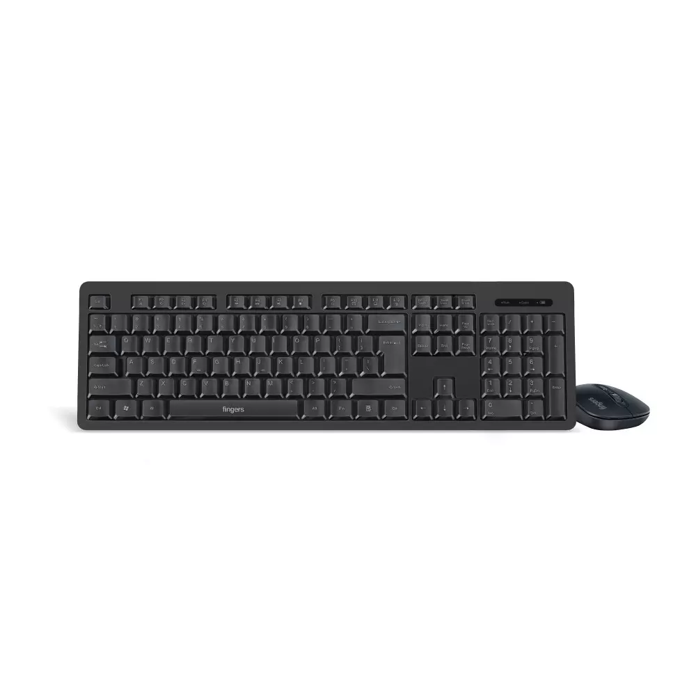 FINGERS Keyboard & Mouse Combo USB Port (2.4 GHz USB Nano) Interface 104 Keys (12 Media Keys), StellarCombo