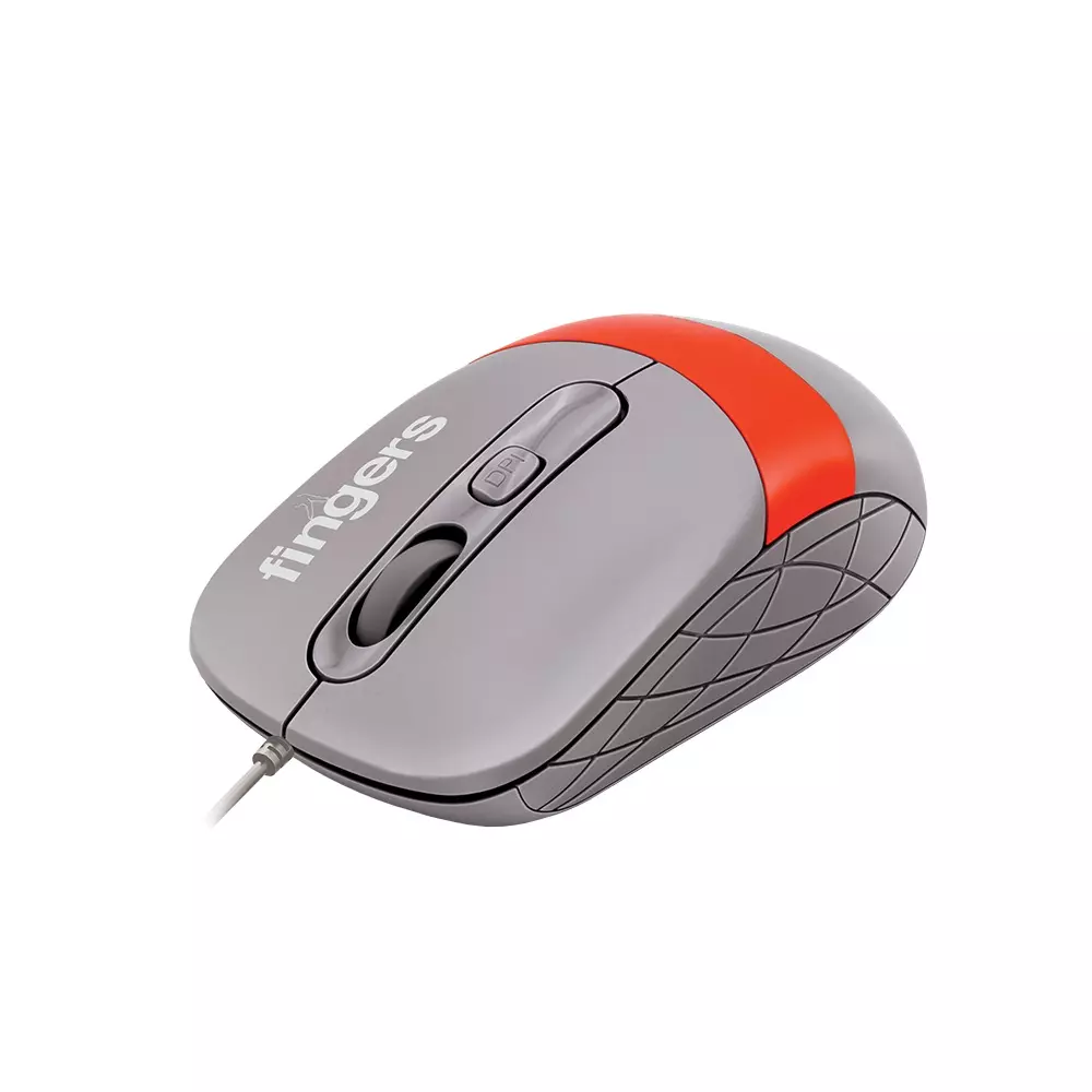 fingers-keyboard-mouse-combo-usb-port-interface-108keys-pearl-grey-orange-color-velvet-combo-c4