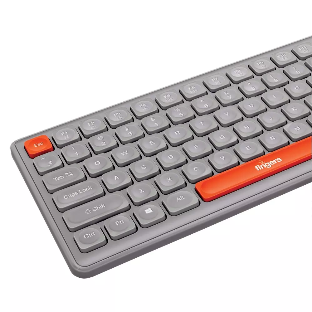 fingers-keyboard-mouse-combo-usb-port-interface-108keys-pearl-grey-orange-color-velvet-combo-c4