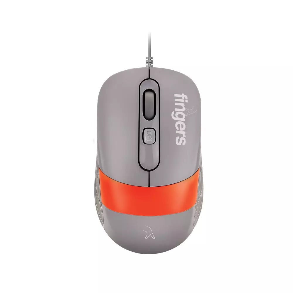 fingers-keyboard-mouse-combo-usb-port-interface-108keys-pearl-grey-orange-color-velvet-combo-c4