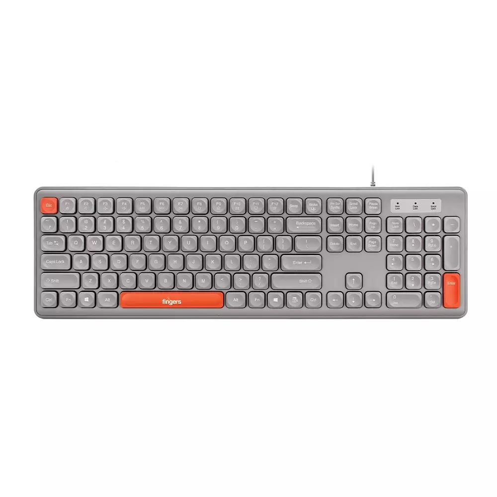 fingers-keyboard-mouse-combo-usb-port-interface-108keys-pearl-grey-orange-color-velvet-combo-c4