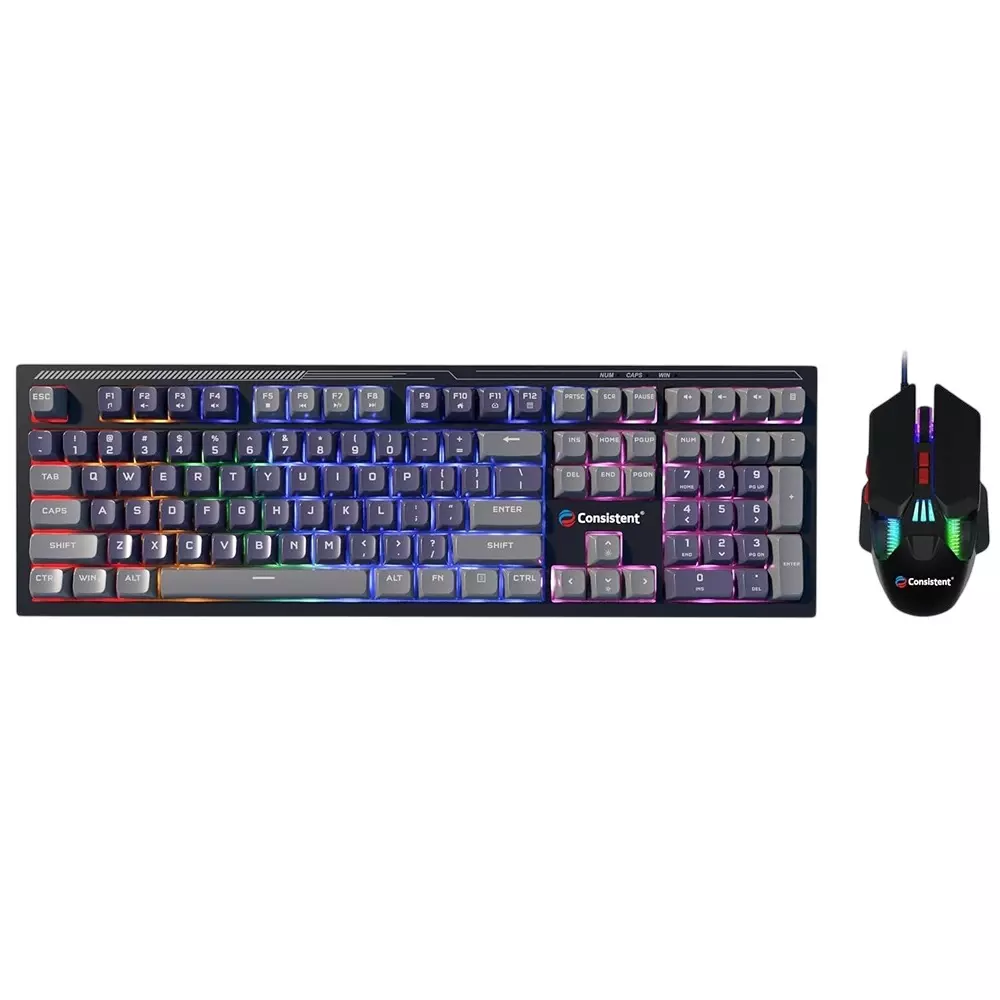 Consistent Avenger Gaming Keyboard & Mouse Combo 1.5 m Cable 3600 DPI 7 D Optical Mouse Black
