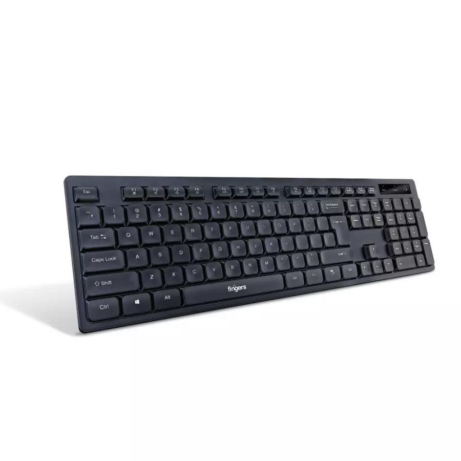 fingers-wireless-keyboard-and-mouse-combo-kit-optical-24-ghz-wireless-technology-104-keys-and-5-million-life-cycle-switch-life-in-black-grey-color-aeroclicks-combo