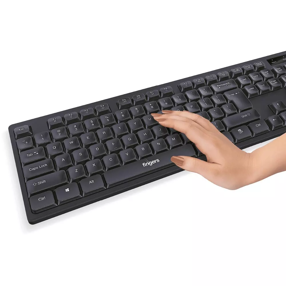 fingers-wireless-keyboard-and-mouse-combo-kit-optical-24-ghz-wireless-technology-104-keys-and-5-million-life-cycle-switch-life-in-black-grey-color-aeroclicks-combo