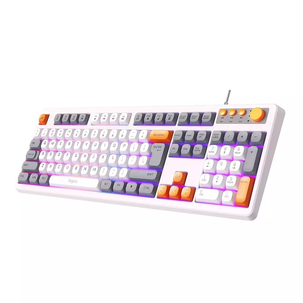 fingers-keyboard-mouse-combo-usb-port-interface-108-keys-12-media-keys-classic-white-orange-grey-accents-color-cubikcombo