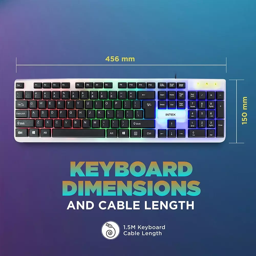 INTEX Wired USB Gaming Keyboard Black, IT-KB331