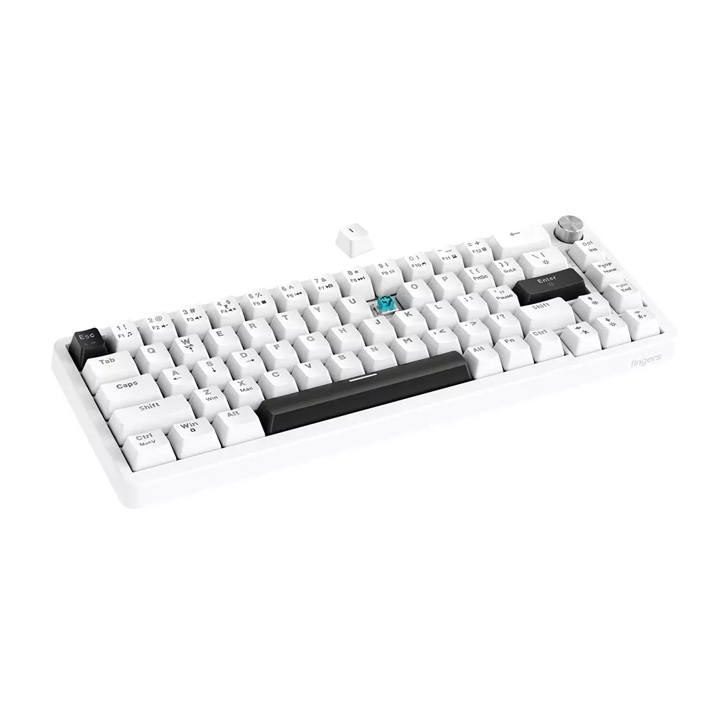 fingers-wired-keyboard-type-c-usb-interface-67-keys-1-knob-50-million-life-cycles-switch-life-range-crystal-white-color-savage-mk2