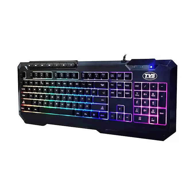 TVS Membrane Wired Gaming Keyboard & Mouse Black USB (Wired) Estimated up to 1600 / 3200 / 7200 DPI, Champ BLITZ Gaming Combo