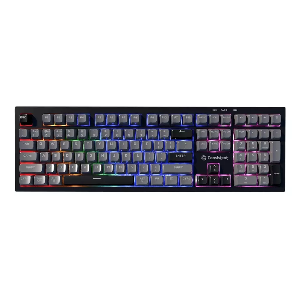 Consistent Storm Gaming Wireless Keyboard With 14 Mode RGB Color USB 19 Keys Anti-Ghosting Black