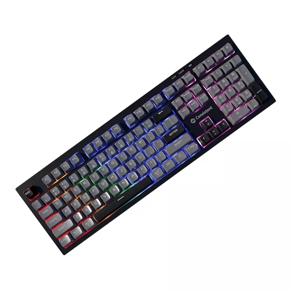 Consistent Storm Gaming Wireless Keyboard With 14 Mode RGB Color USB 19 Keys Anti-Ghosting Black