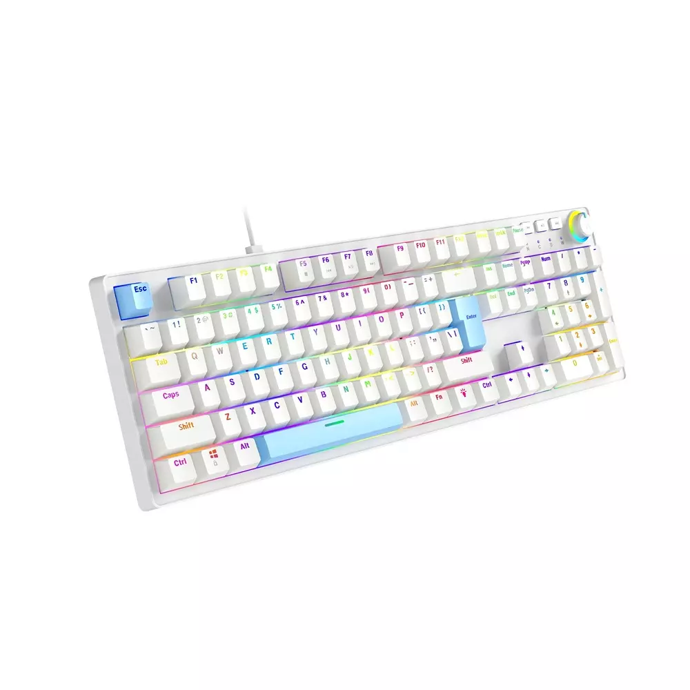 fingers-wired-keyboard-type-c-usb-interface-104-keys-1-knob-15-media-keys-50-million-life-cycles-switch-life-dual-tone-white-blue-color-macho-mk1