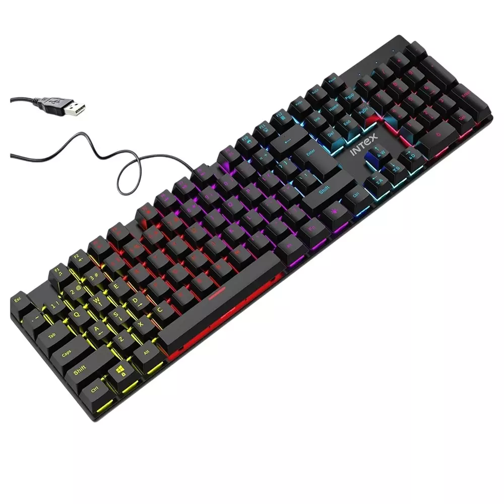 INTEX Wired Mechanical Gaming Keyboard USB Type Black, CLIBER-KB335