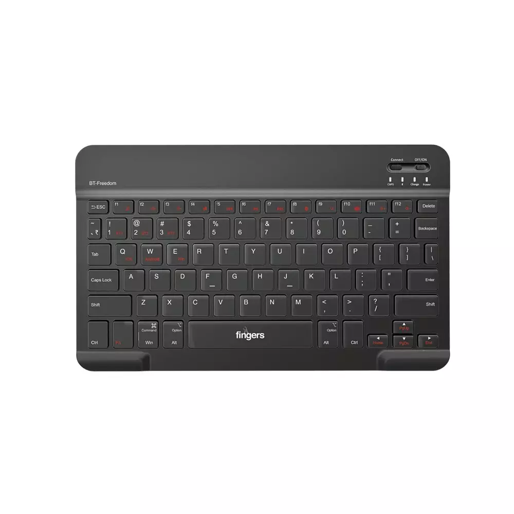fingers-wireless-keyboard-bluetooth-interface-78-keys-10-million-keystrokes-switch-life-10-m-wireless-range-jet-black-color-bt-freedom