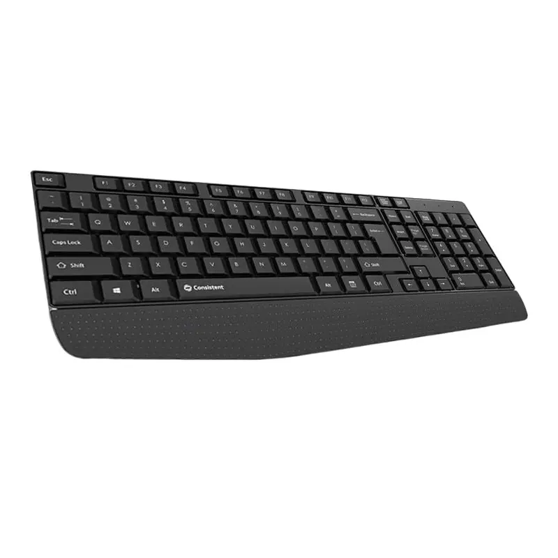 Consistent Classic Gold Wired Keyboard 102 Keys Spill-Resistant Black, SK102