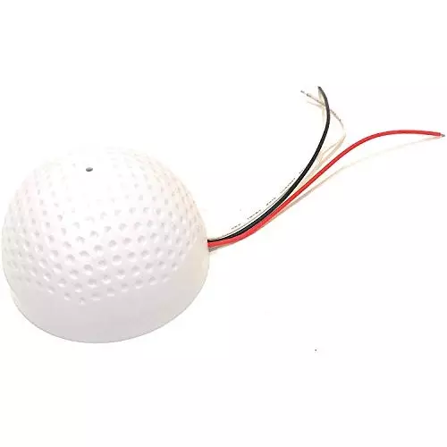 PremiumAV CCTV Audio Surveillance Microphone High-Sensitivity Round Mic for Audio Monitoring & Recording with CCTV Security Camera Systems