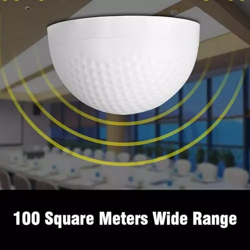 PremiumAV CCTV Audio Surveillance Microphone High-Sensitivity Round Mic for Audio Monitoring & Recording with CCTV Security Camera Systems