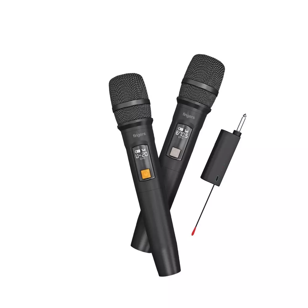 FINGERS Microphone Moving Coil Mic Type Uni-Directional Polar Pattern 6.35 mm (Receiver) Connector Diameter, Freedom Mic-U221