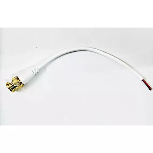 PremiumAV CCTV BNC Connector & DC Power Cable Combo Kit 10 Pcs BNC Male Connectors and 10 Pcs 2.1 mm DC Power Pigtail Male Cables for Surveillance Cameras