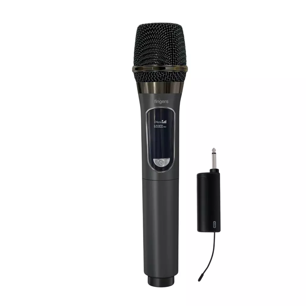 FINGERS Microphone Moving Coil Mic Type Uni-Directional Polar Pattern 6.35 mm (Receiver) Connector Diameter, Freedom Mic-U105