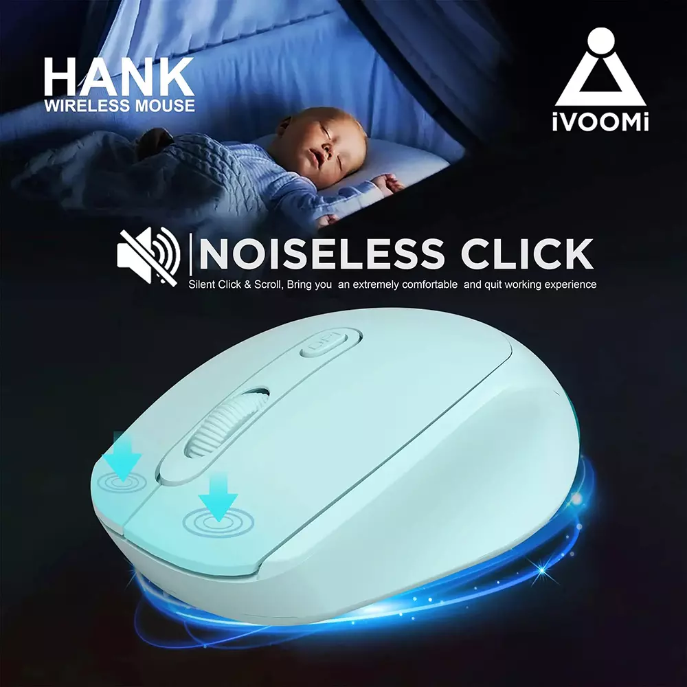 Ivoomi Hank Optical Gaming Mouse Green Wireless 2.4 GHz