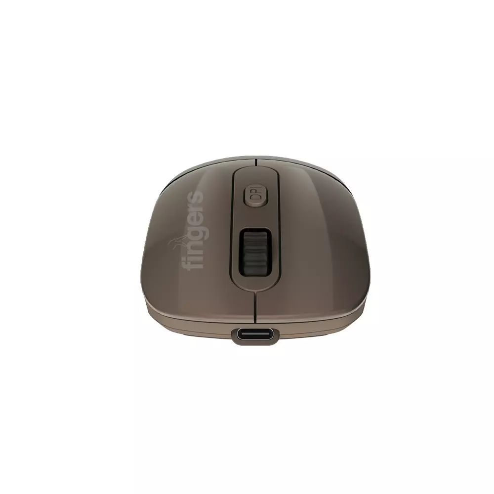 fingers-wireless-mouse-usb-interface-800--1200--1600-dpi-changeable-resolution-5-buttons-with-scroll-wheel-ash-brown-color-aerogrip-plus