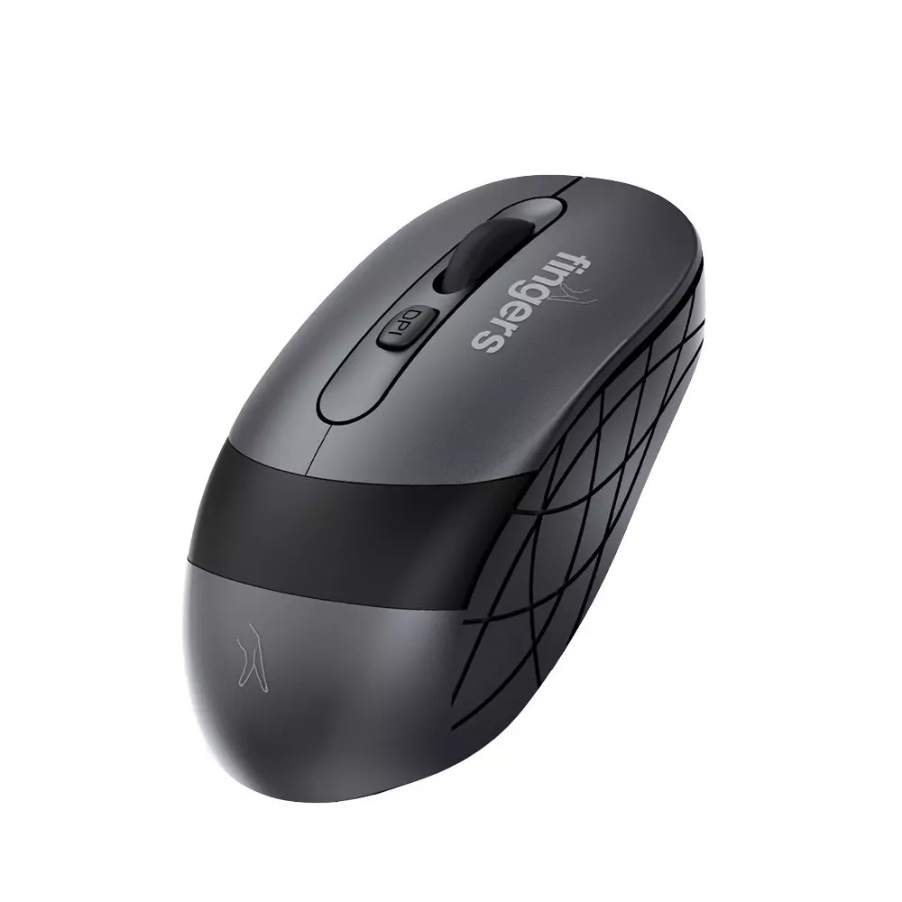 fingers-wireless-mouse-usb-interface-800--1200--1600-dpi-changeable-resolution-5-buttons-with-scroll-wheel-dark-grey-color-aerogrip-nova
