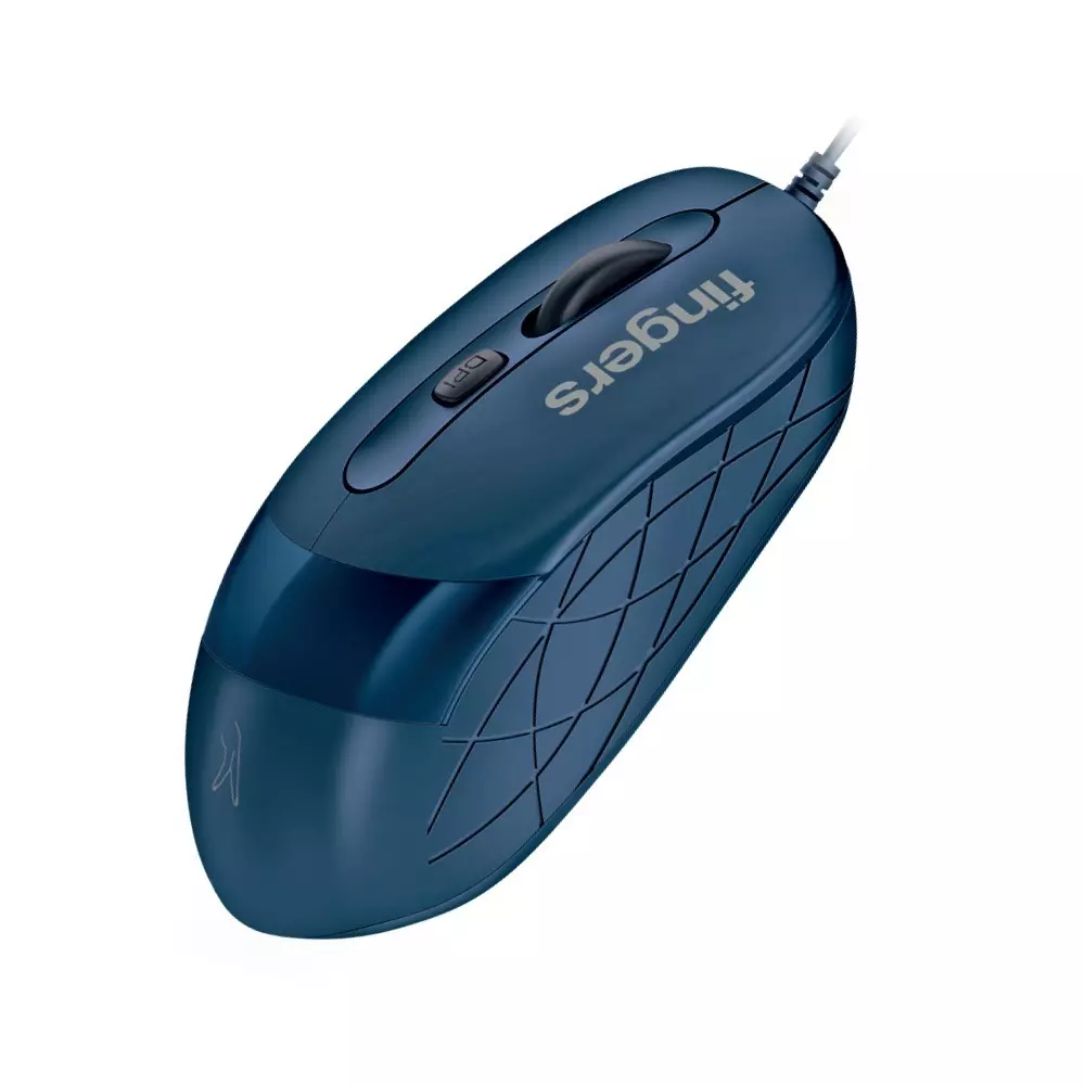 fingers-wired-mouse-usb-interface-8001200-def-1600-2400-changeable-resolution-4-buttons-with-scroll-wheel-royale-blue-color-superhit