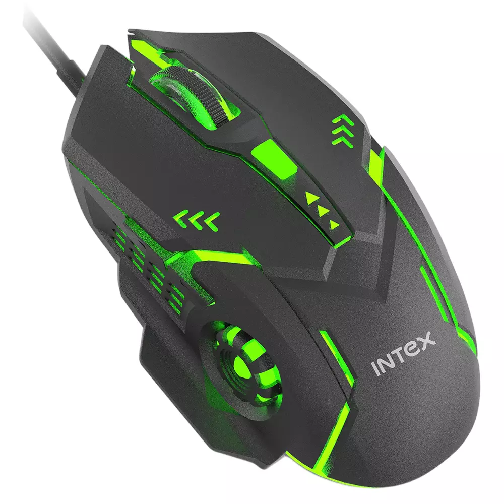 INTEX Nova Gaming Mouse 3200 DPI 1.4 m Cable Length RGB Lighting
