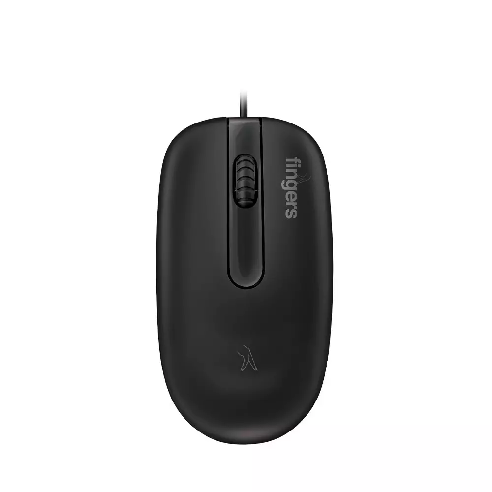 fingers-wired-mouse-usb-interface-1200-dpi-resolution-3-buttons-with-scroll-wheel-matte-black-color-masterhit