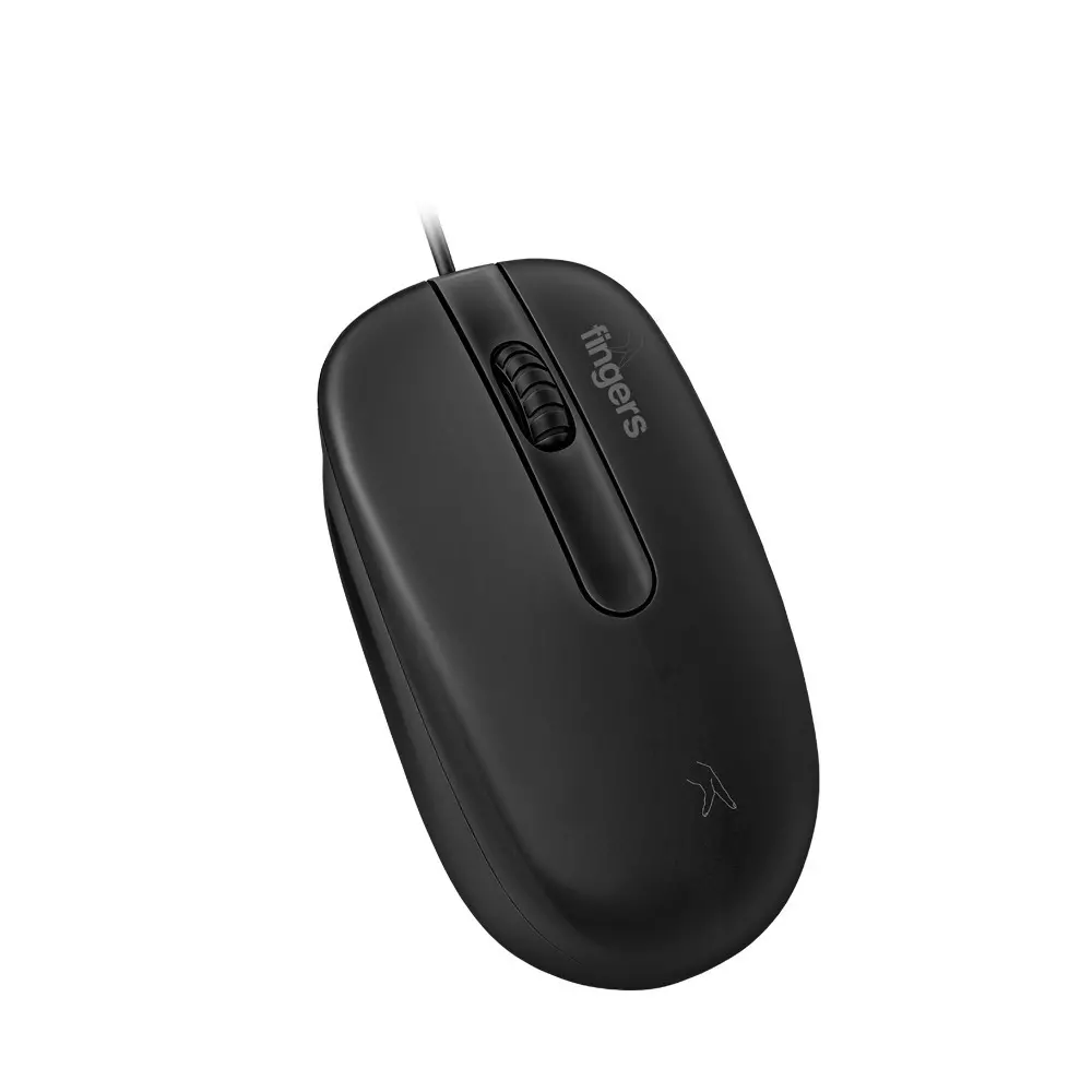 fingers-wired-mouse-usb-interface-1200-dpi-resolution-3-buttons-with-scroll-wheel-matte-black-color-masterhit