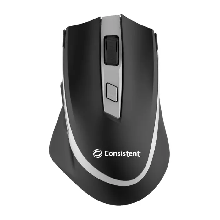 Consistent Fusion Wireless Mouse 2 Button Black with 2.4 GHz USB Nano Receiver, MG1151