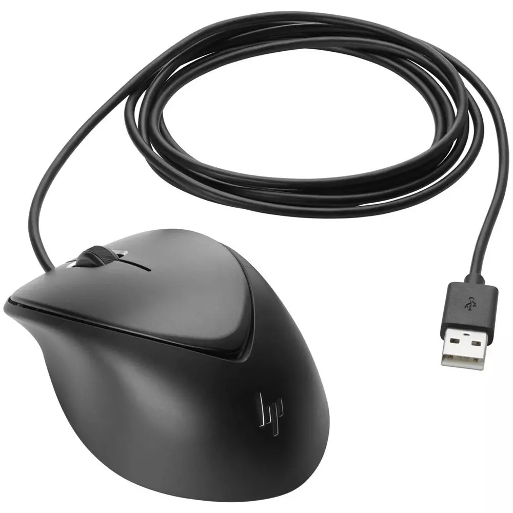 HP USB Premium Mouse 3 Buttons Laser Movement Detection Technology, 1JR32AA#AC3