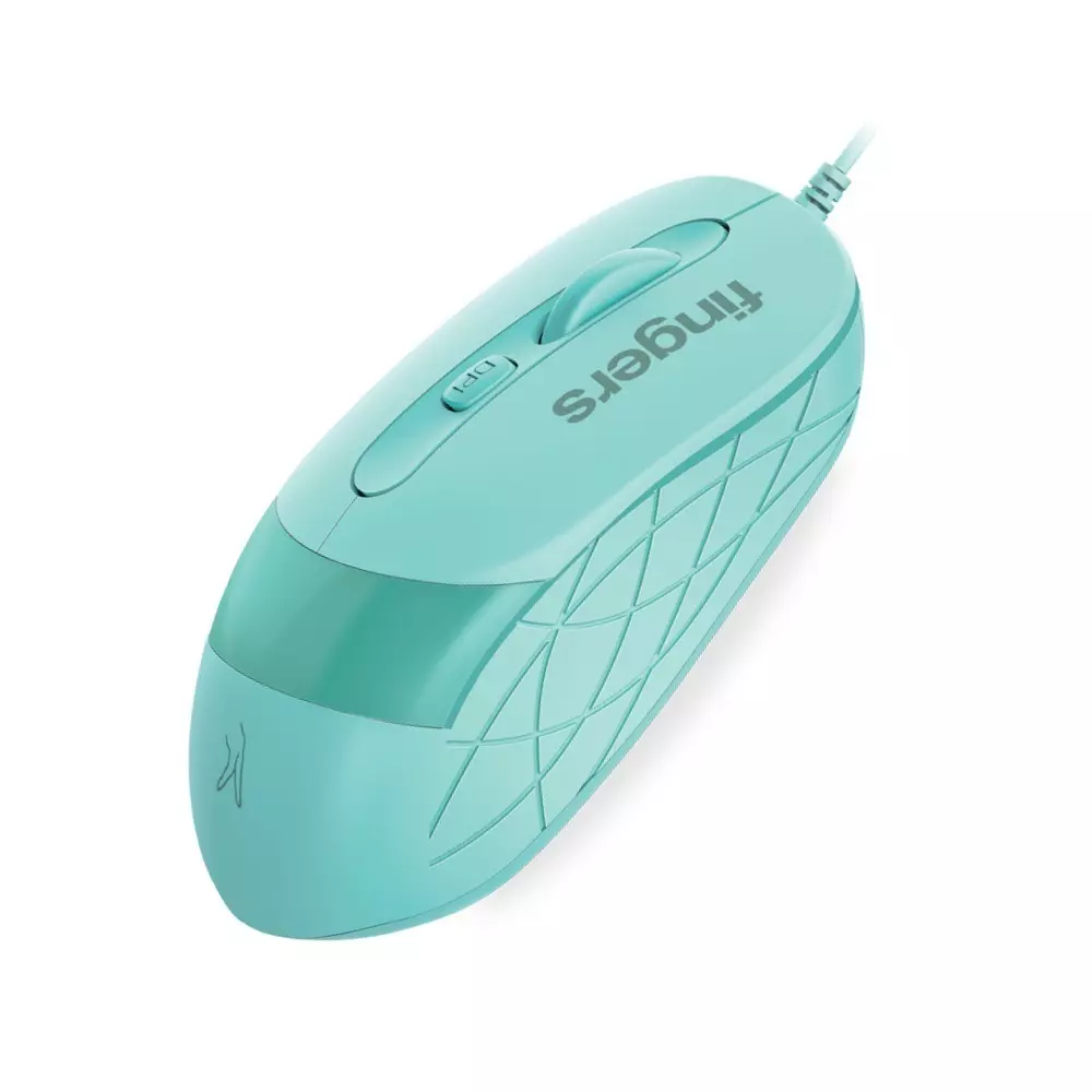 fingers-wired-mouse-usb-interface-8001200-def-1600-2400-changeable-resolution-4-buttons-with-scroll-wheel-sea-blue-color-superhit