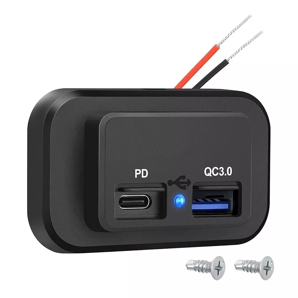 LOTA Quick Charge Dual USB Charger Socket 12 V RV USB Outlet, MST-3033-LT