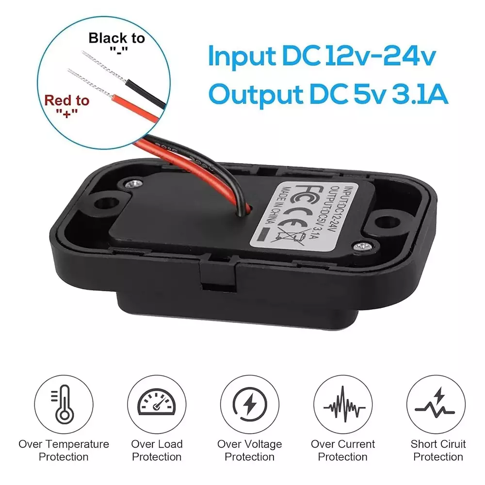 LOTA Quick Charge Dual USB Charger Socket 12 V RV USB Outlet, MST-3033-LT